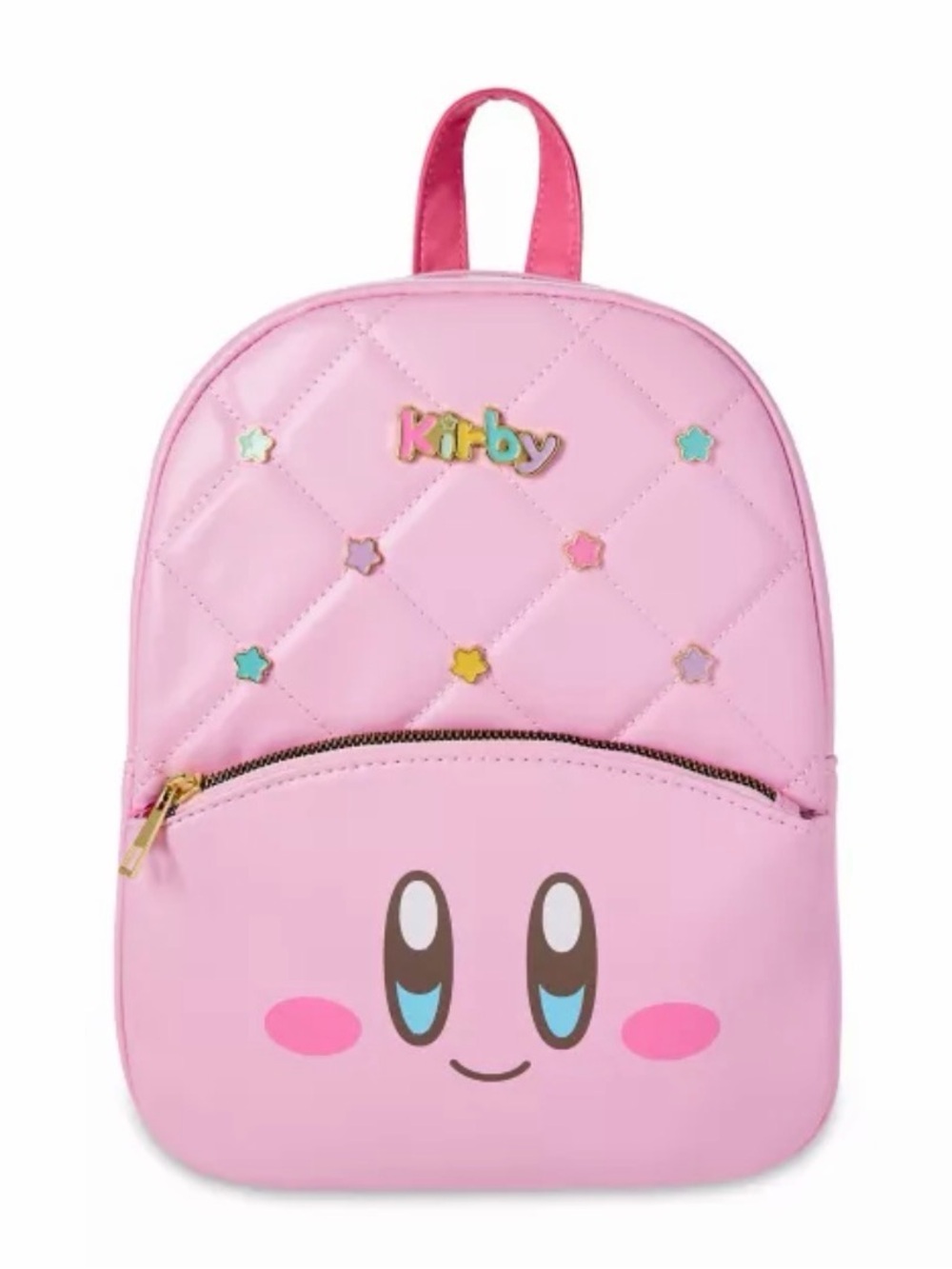 NWT Kirby Pink Quilted Mini Backpack with Star Accents